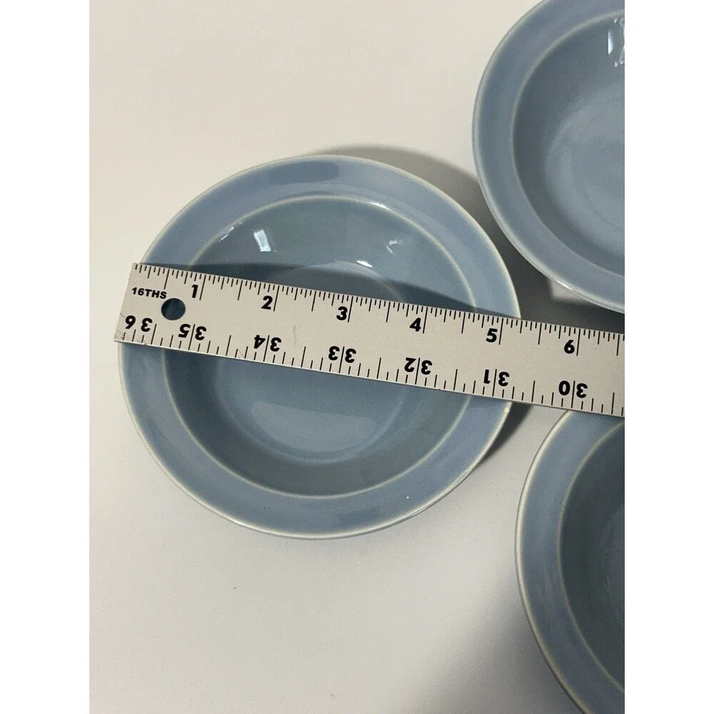 Set of 3 Vintage Lu-Ray Pastels 5.25” Dessert or Fruit Bowls Blue